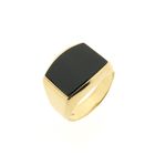 Image 1 of Gold signet ring with onyx