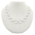 Image 1 of Silver link chain with rings | 42 cm