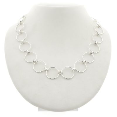 Image 1 of Silver link chain with rings | 42 cm