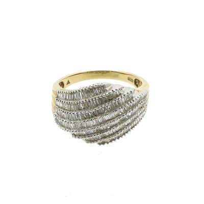 Gold pavé ring with diamonds; 1.31 ct. Image 2 of Gold pavé ring with diamonds; 1.31 ct.