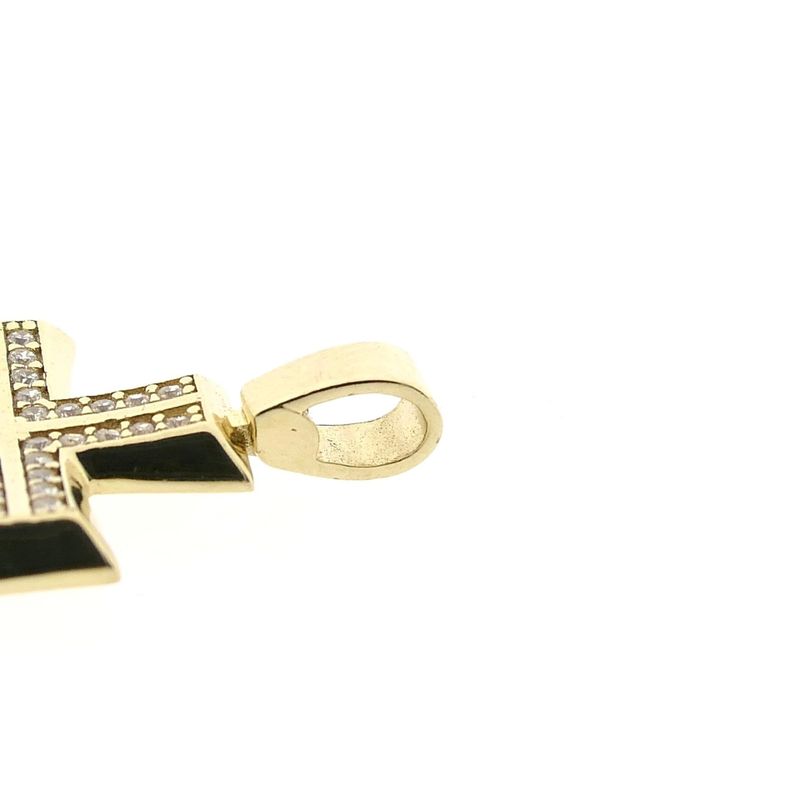 Image 10 of Gold Cross Pendant with Zirconia