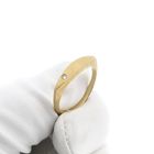 Image 9 of Golden men's pinky ring set with diamond; 0.02 ct.