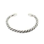 Image 1 of Silver solid twisted clamp bracelet | Ø 55 mm