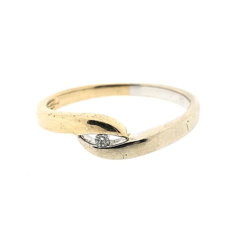Image 8 of Jeunesse two-tone gold ring with diamond; 0.02 ct
