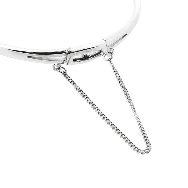 Afbeelding 5 van Witgouden slavenarmband met diamanten; 0,17 ct. 
