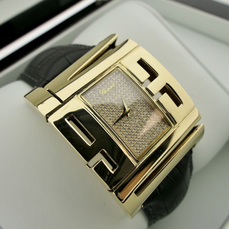 Image 17 of Chopard Xtravaganza 127126; Exclusive 18k gold ladies watch with diamonds
