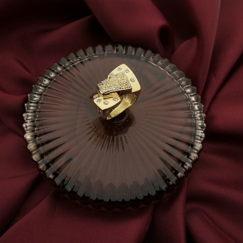 Image 2 of Gold ring with zirconia