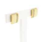 Image 3 of Gold stud earrings with diamond; 0.07 ct.