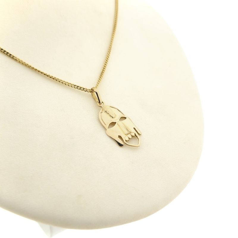 Image 9 of 18 carat gold pendant of a mask