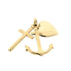 Image 4 of Gold pendant; Faith, hope, and love