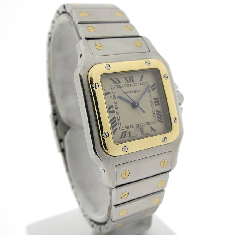Image 3 of Cartier Santos Galbee; Gold/steel unisex watch