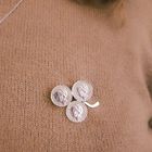 Image 4 of Silver brooch Wilhelmina coins | Three-leaf clover