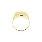 Image 6 of Gold men's signet ring with onyx and zirconia