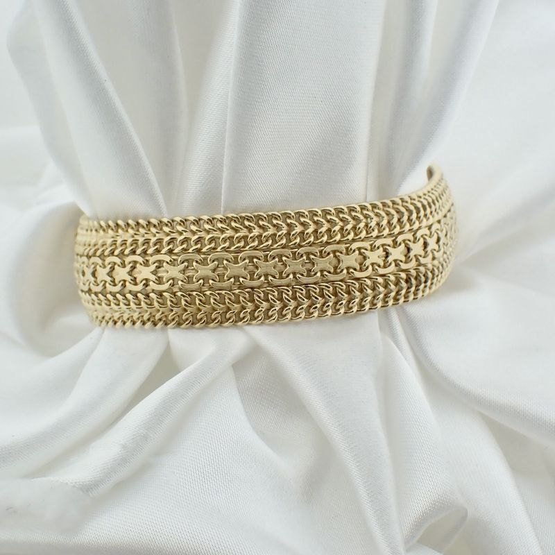 Image 2 of Gold wide fantasy link bracelet