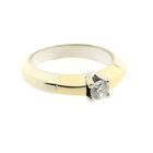 Image 4 of Two-tone gold solitaire ring with diamond; 0.25 ct.