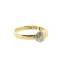 Image 6 of Gold Claddagh ring with diamonds; 0.085 ct.