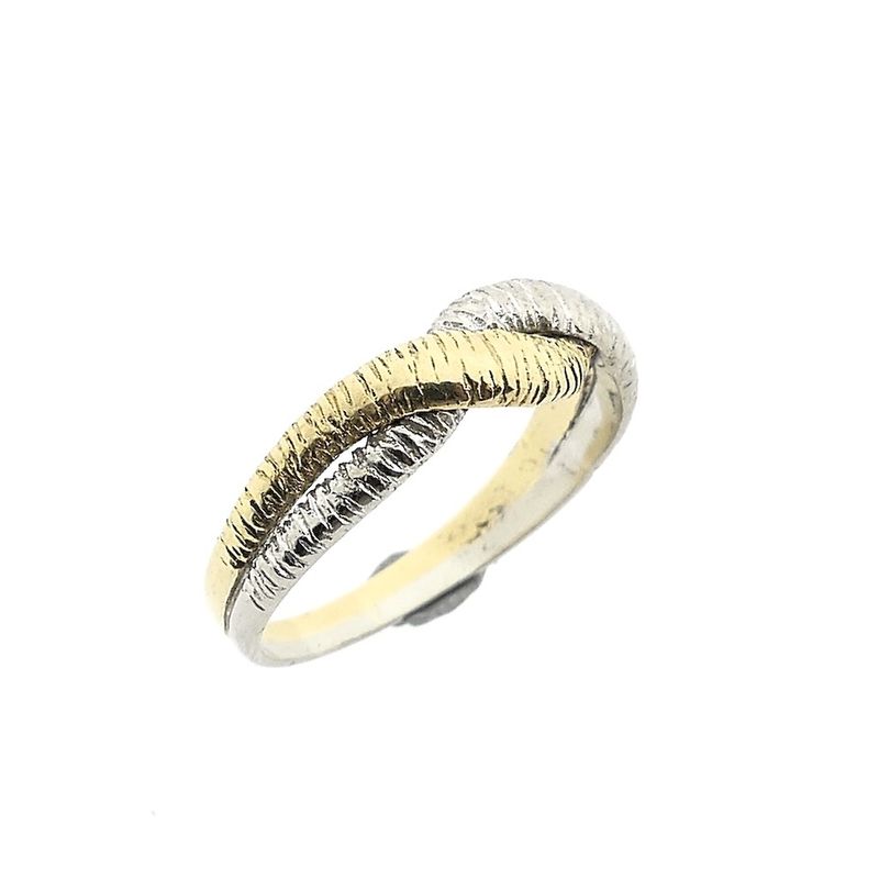 Image 1 of Two-tone gold braided ring