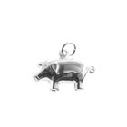 Image 1 of Silver charm; Pig