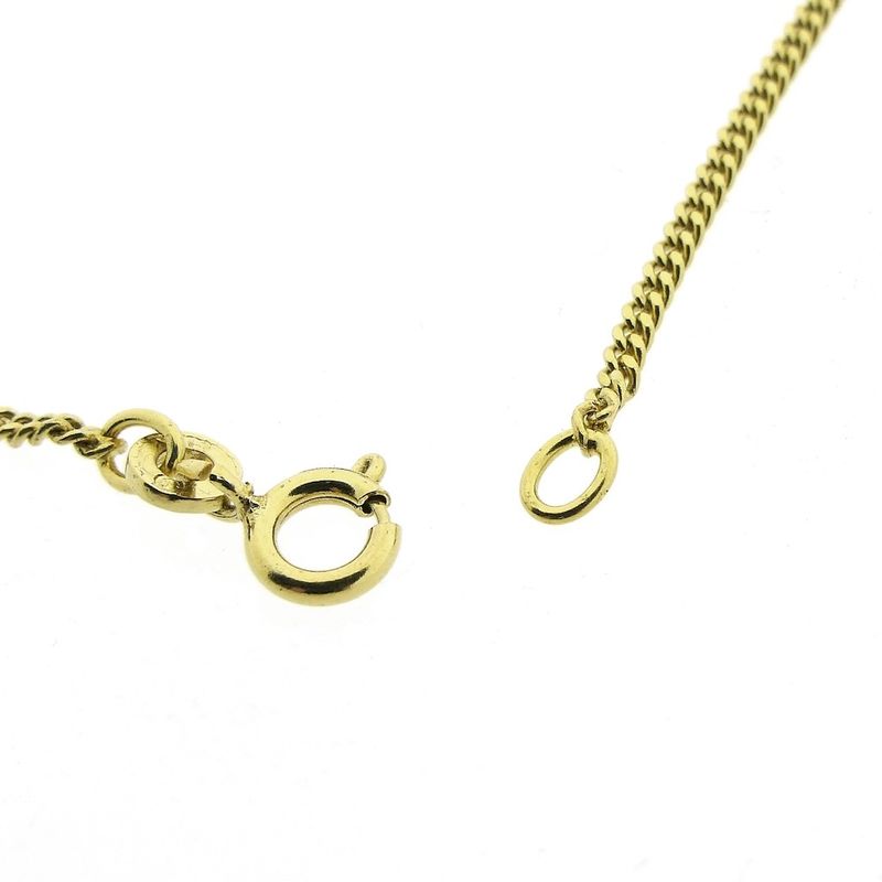 Image 3 of Gold long gourmet link necklace | 70 cm