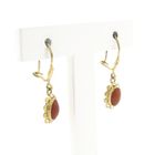 Image 4 of Gold earrings with red coral
