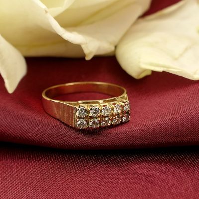 Two-tone gold ring with diamond | 0.35 ct. Image 2 of Two-tone gold ring with diamond | 0.35 ct.