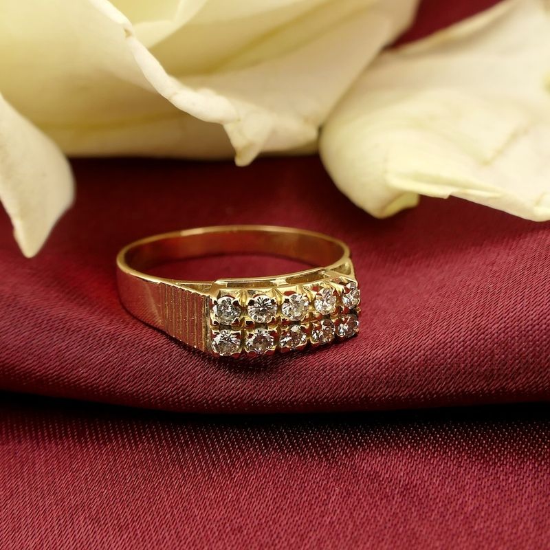 Image 2 of Two-tone gold ring with diamond | 0.35 ct.