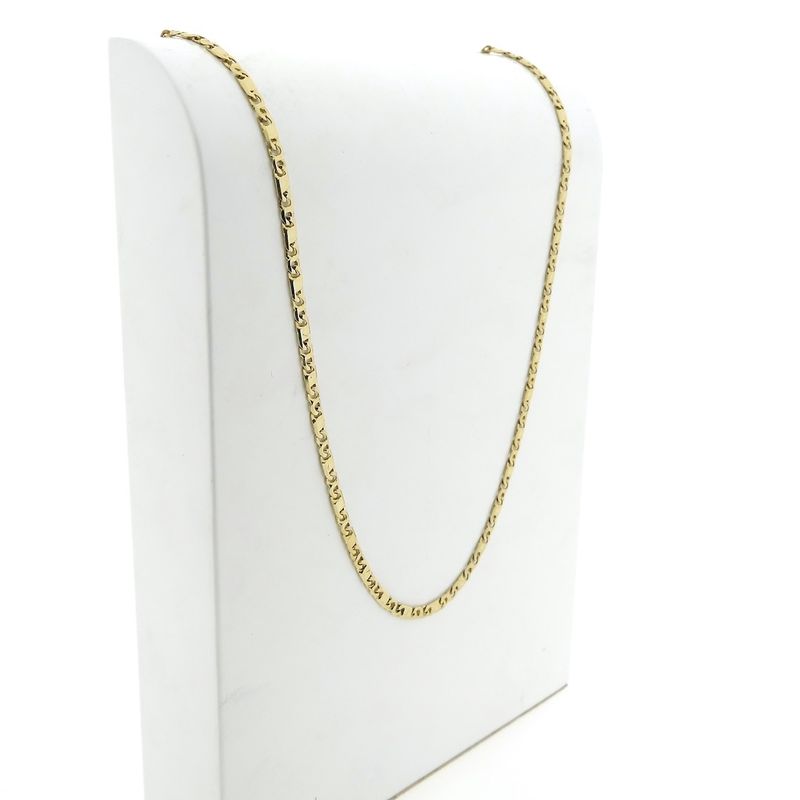 Image 3 of Gold closed figaro link chain | 50 cm