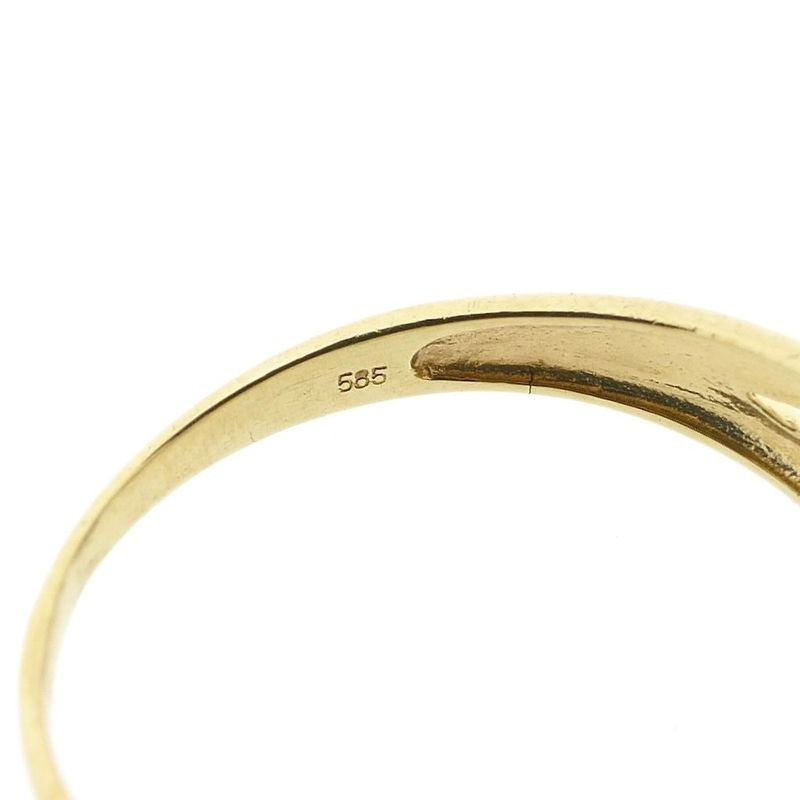 Image 8 of Gold ring with diamonds; 0.02 ct.