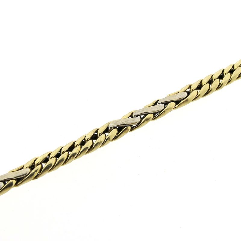 Image 5 of Two-tone gold gourmet link bracelet | 21 cm