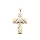 Image 1 of Two-tone gold cross with zirconia