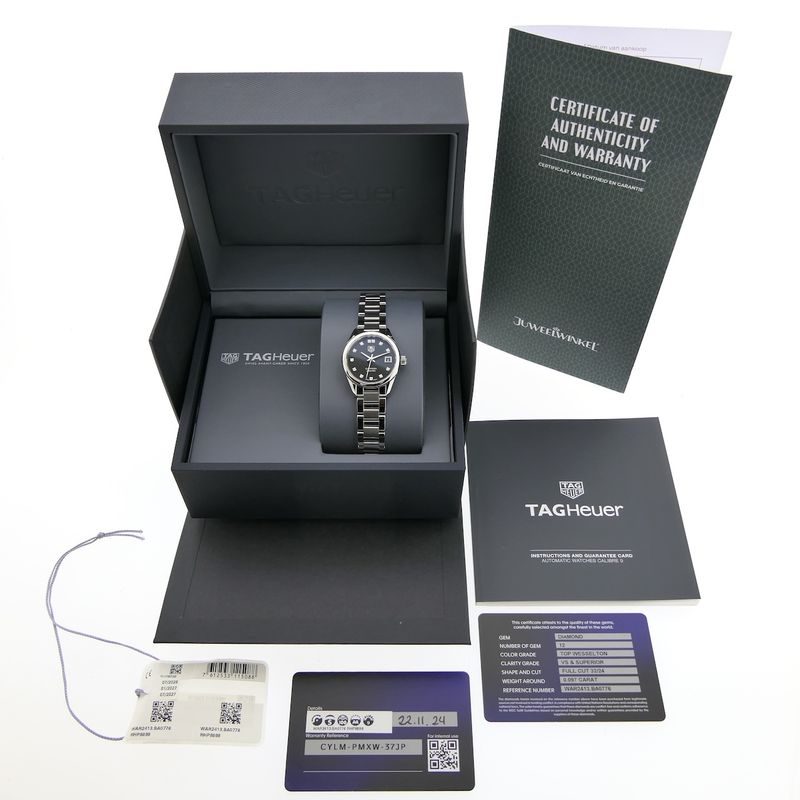 Image 11 of TAG Heuer Carrera Automatic 28mm WAR2413; Automatic women's watch with diamonds