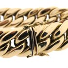 Image 8 of Wide gold gourmet link bracelet