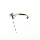 Image 7 of Two-tone gold brooch with ruby and diamonds; 0.06 ct.