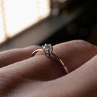 Image 7 of Gold solitaire ring with diamond | 0.12 ct.