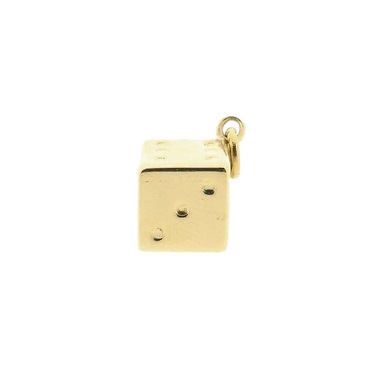 Image 5 of Gold pendant of a dice