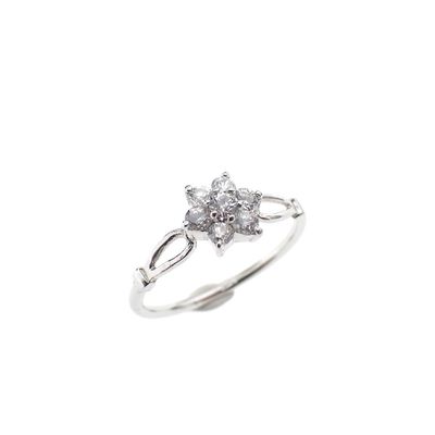 Image 1 of Silver entourage ring with zirconia