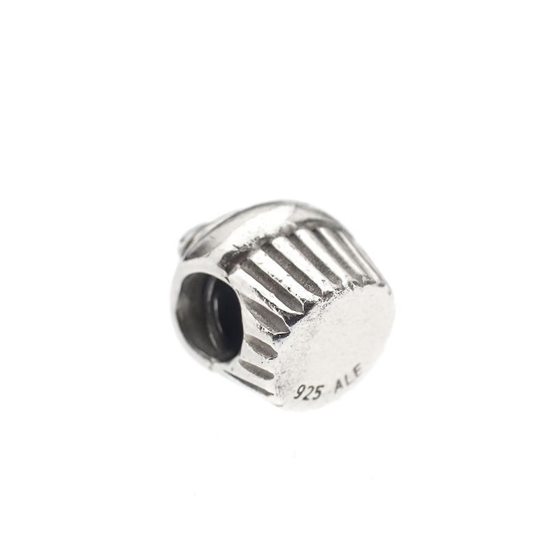 Image 4 of Pandora charm; Silver with gold; Cupcake