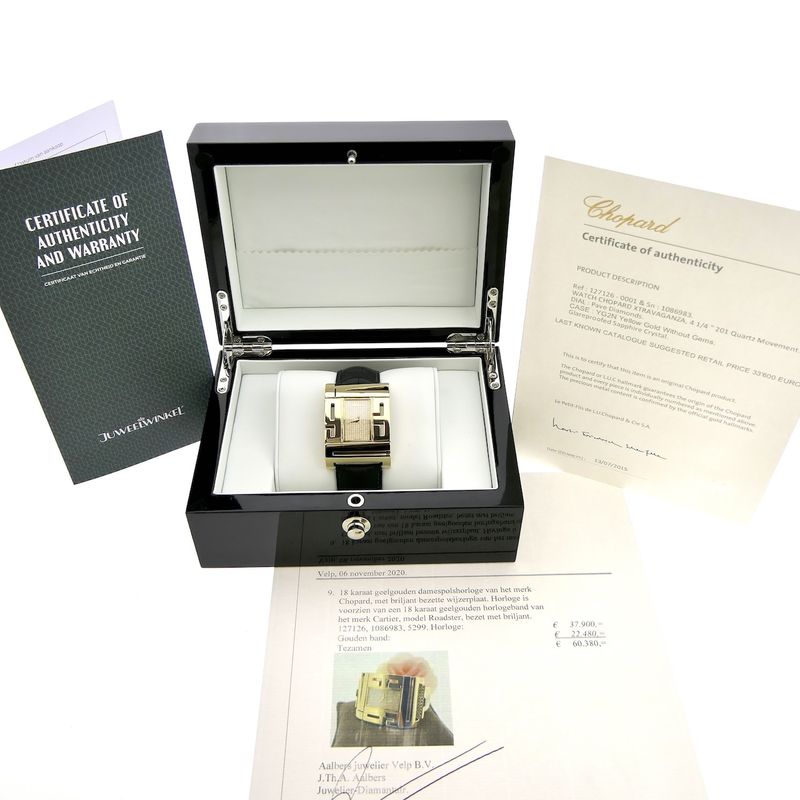 Image 4 of Chopard Xtravaganza 127126; Exclusive 18k gold ladies watch with diamonds