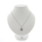 Image 1 of Platinum anchor link necklace with diamond star pendant