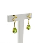 Image 3 of Gold stud earrings with peridot