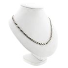 Image 3 of Silver Flat Gourmet Link Necklace