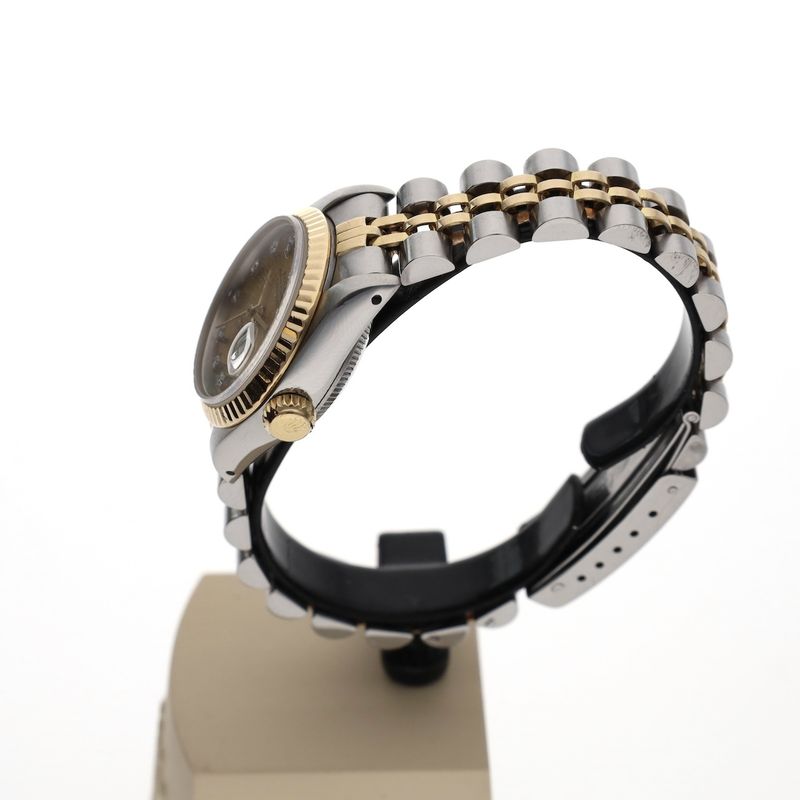 Image 8 of Rolex Lady-Datejust 26mm 69173; 18k. Vintage 18k. gold/steel women's watch with diamonds