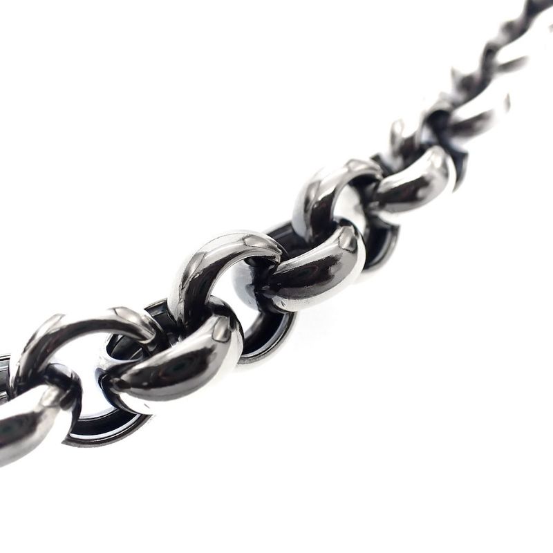 Image 4 of Silver robust jasseron necklace | 63 cm