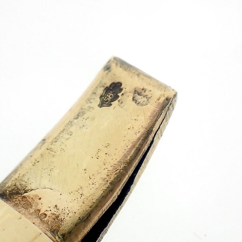 Image 8 of Gold smooth slave bracelet; Size M