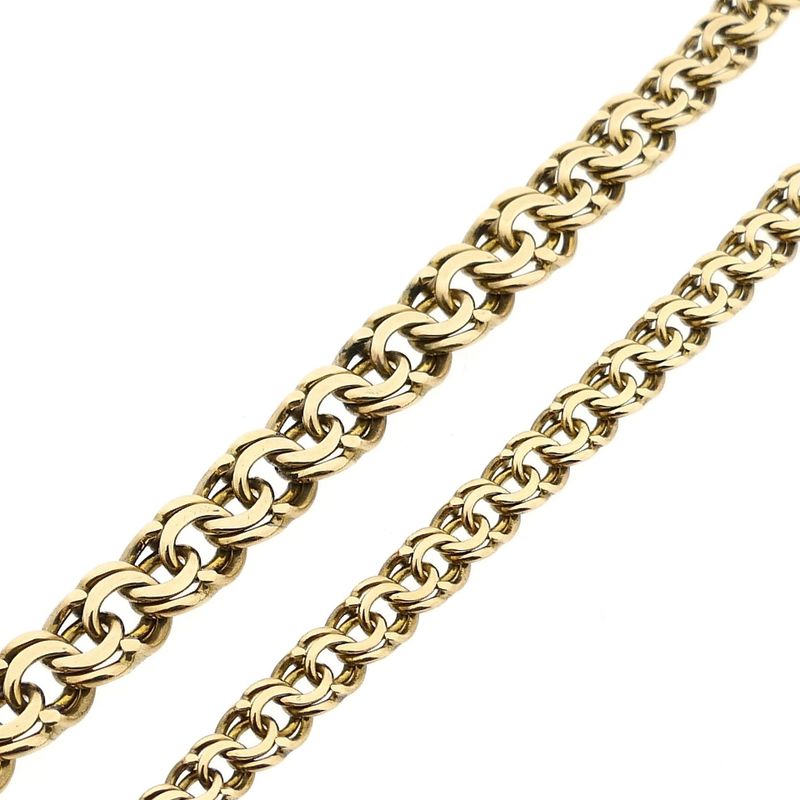 Afbeelding 6 van 8 karaat Platte Prince of Wales schakelketting | 43 cm