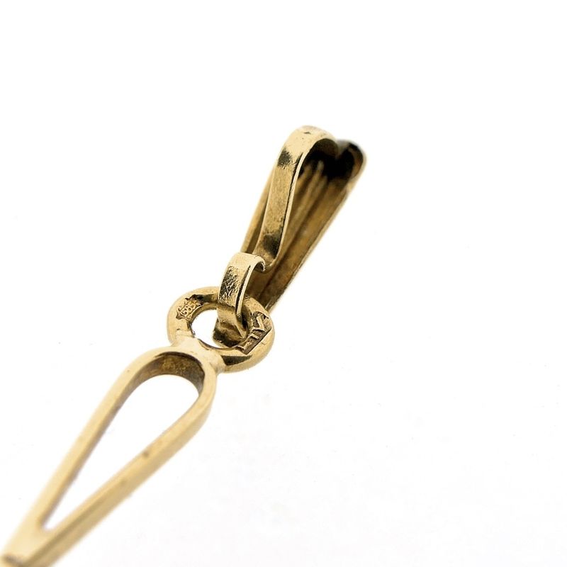 Image 10 of Gold pendant set with a pearl