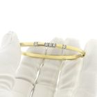 Image 11 of Gold slave bracelet with diamonds; Size M/L