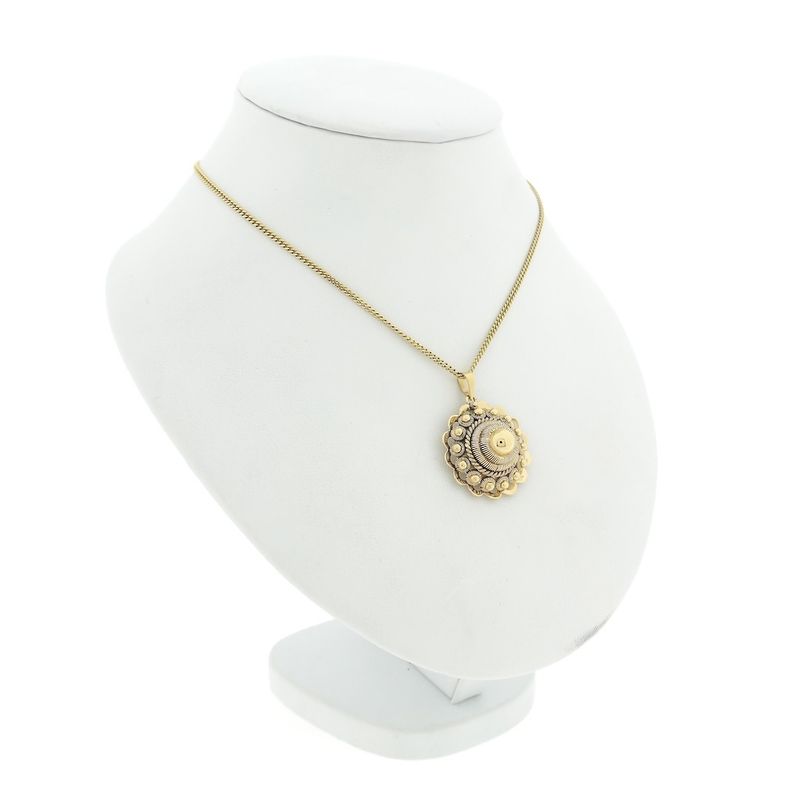 Image 9 of Antique gold pendant of a Zeeland button.