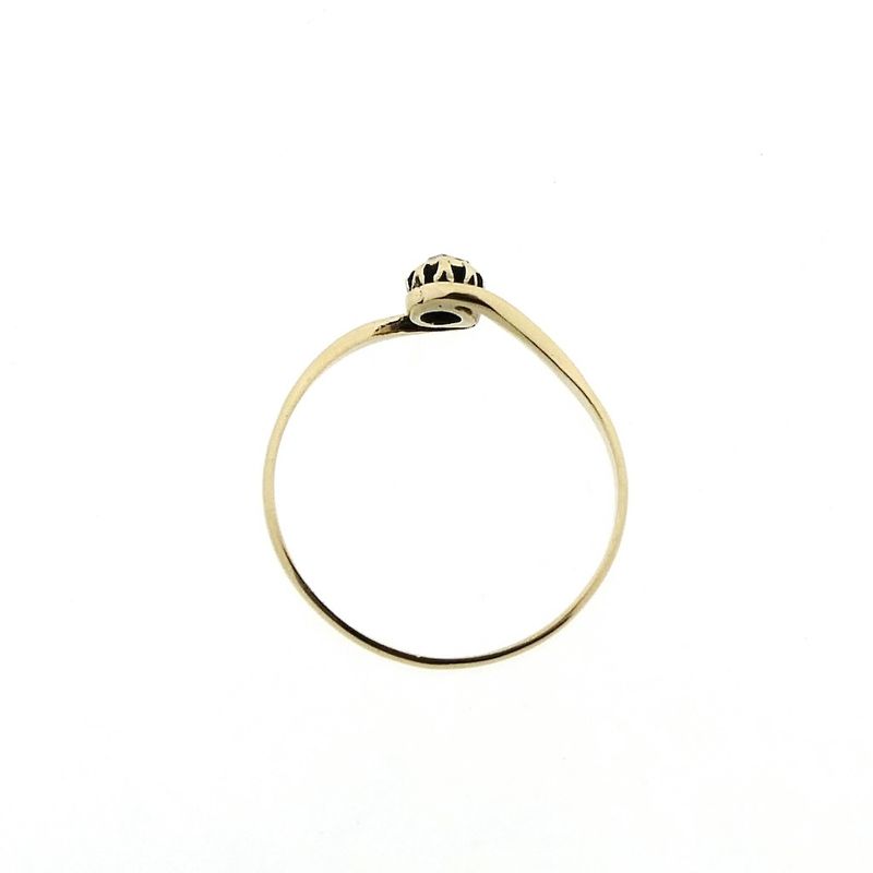 Image 4 of Gold solitaire ring with diamond; 0.07 ct.