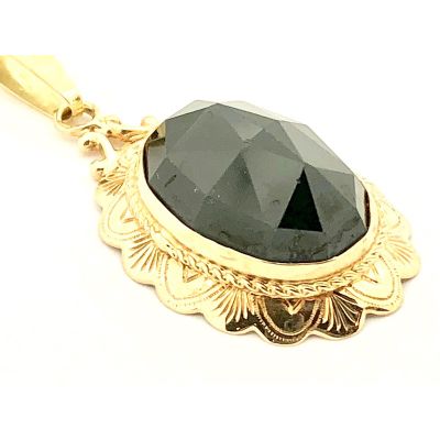 Image 2 of Vintage gold pendant with garnet stone